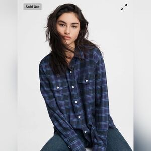 Rag & Bone May Long Sleeve Plaid Shirt. Size XS